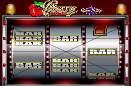 Cherry Red Retro Roller Slot Logo