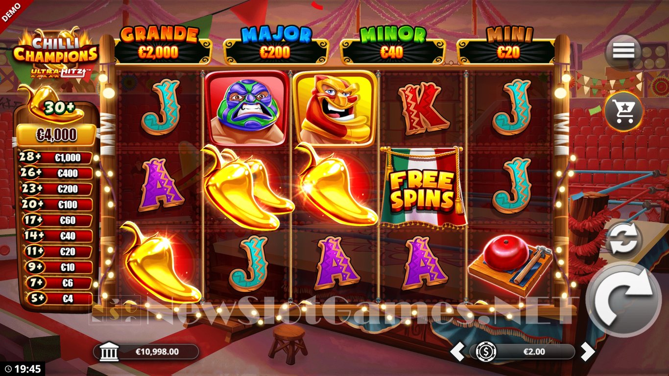 Chilli Champions UltraHitz Slot Demo Image