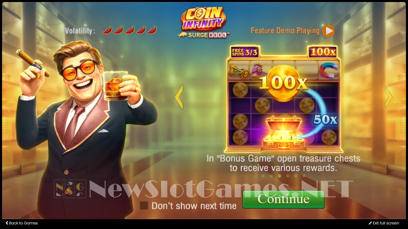 Coin Infinity Surge Reel Slot Demo Image