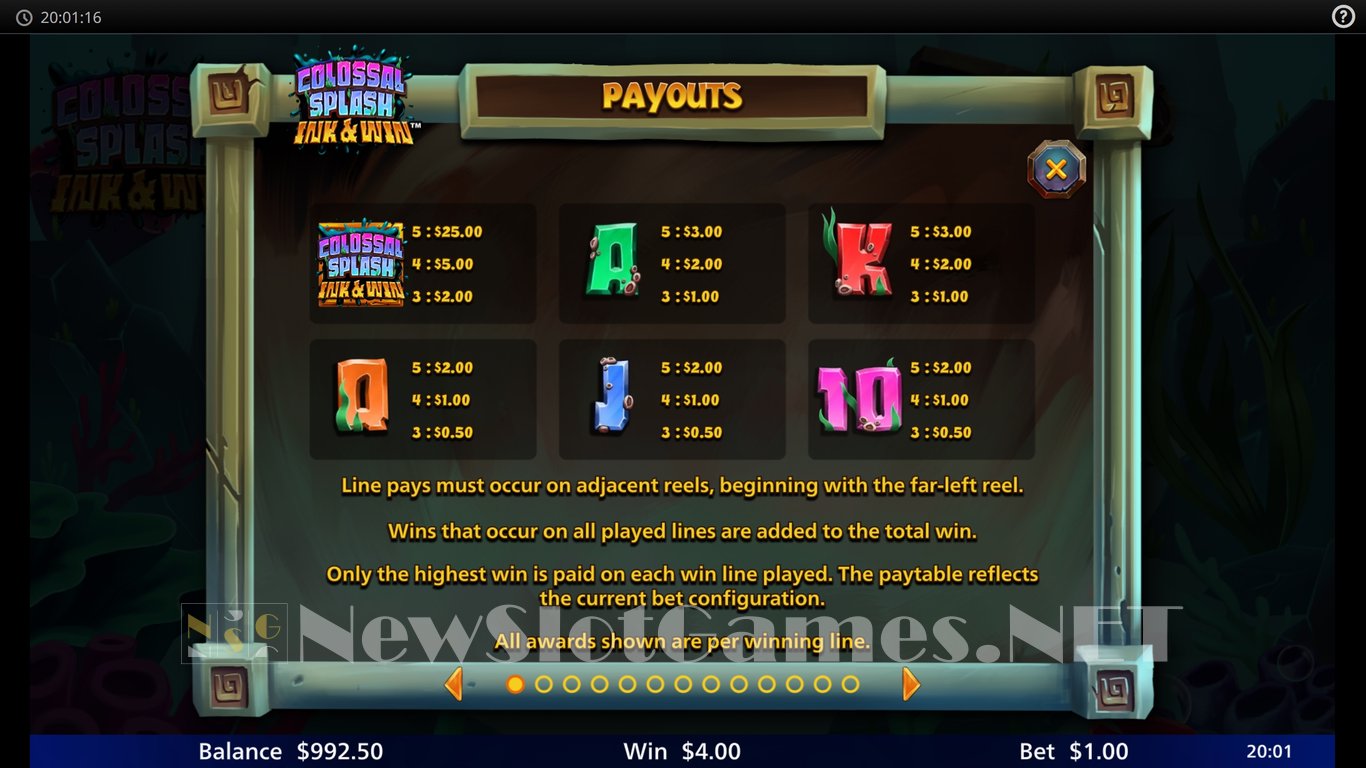 Colossal Splash Ink and Win Merry Christmas Slot Slot Image in Demo - pic. 8