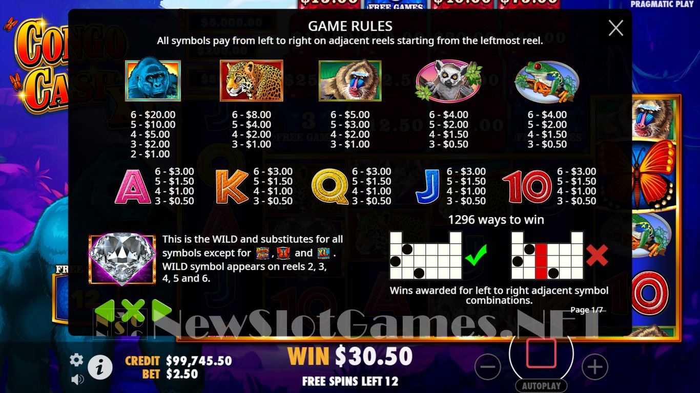 Congo Cash XL Slot Slot Image in Demo - pic. 10