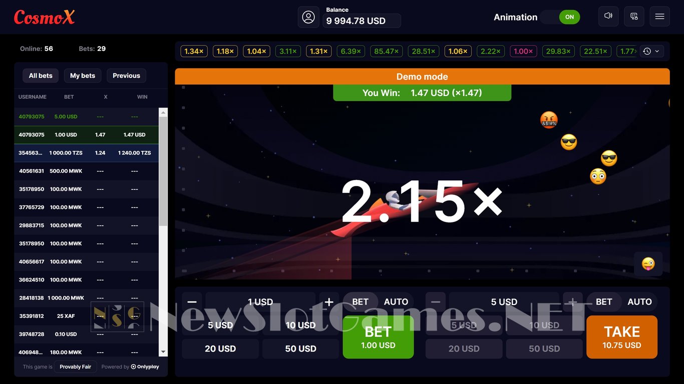 CosmoX Slot Slot Image in Demo - pic. 5