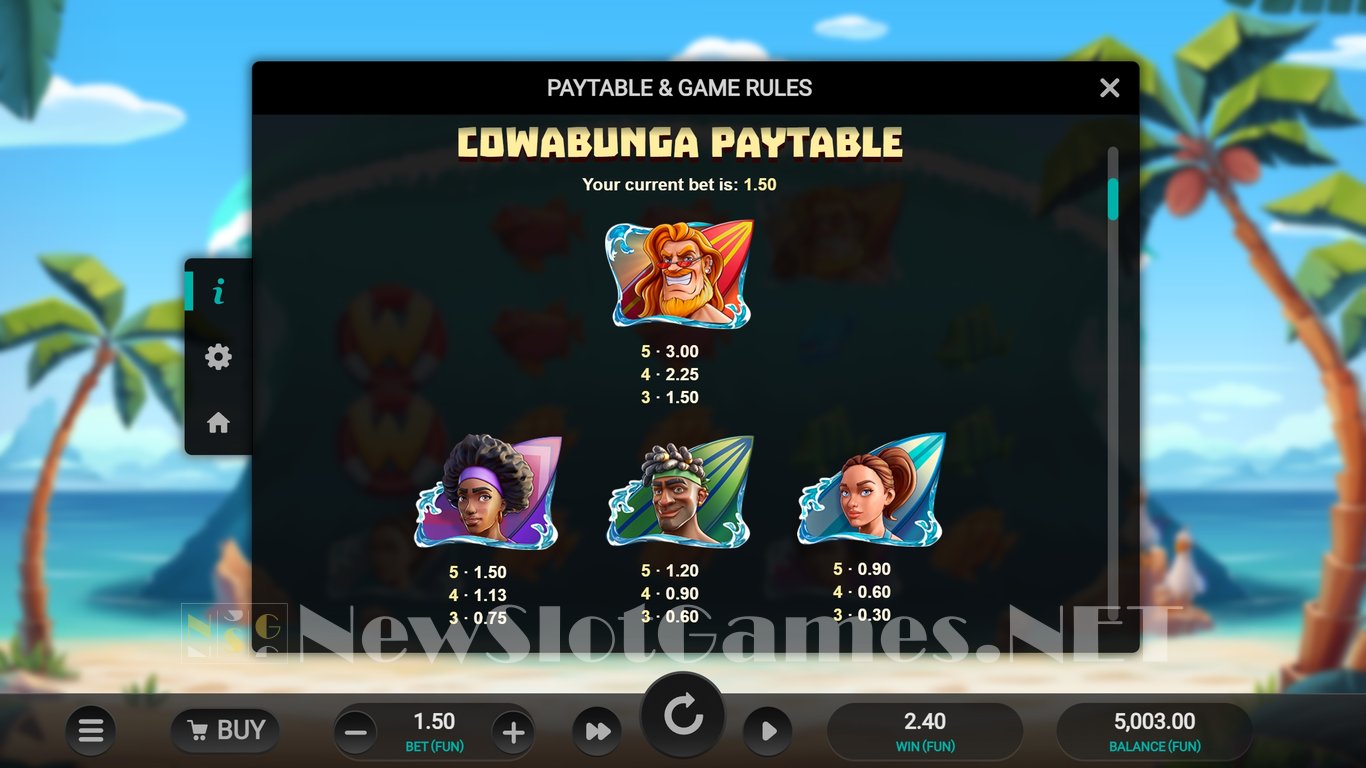 Cowabunga Dream Drop Slot Slot Image in Demo - pic. 7
