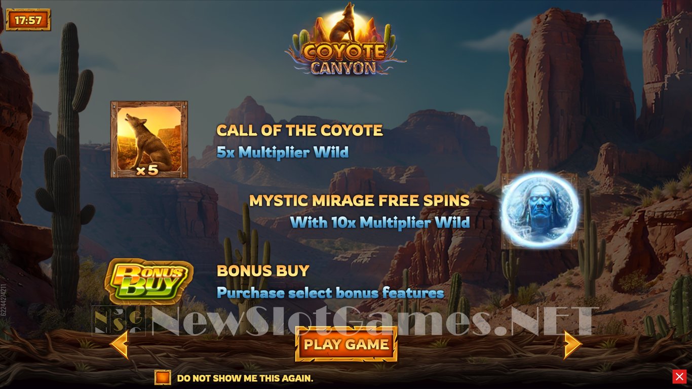 Coyote Canyon Slot Demo Image