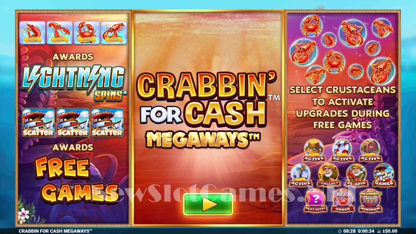Crabbin For Cash Megaways Slot Demo Image