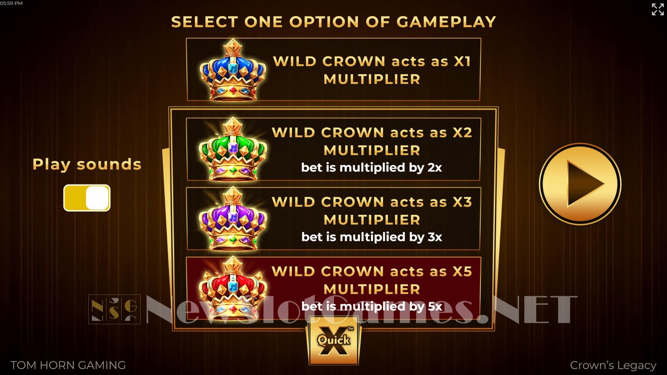 Crowns Legacy Slot Demo Image