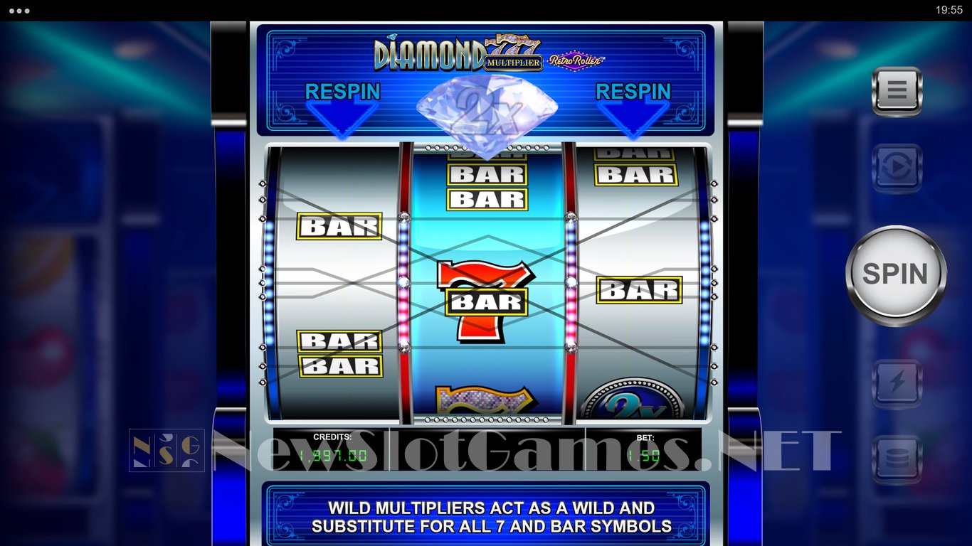 Diamond 777 Multiplier Retro Roller Slot Slot Image in Demo - pic. 2