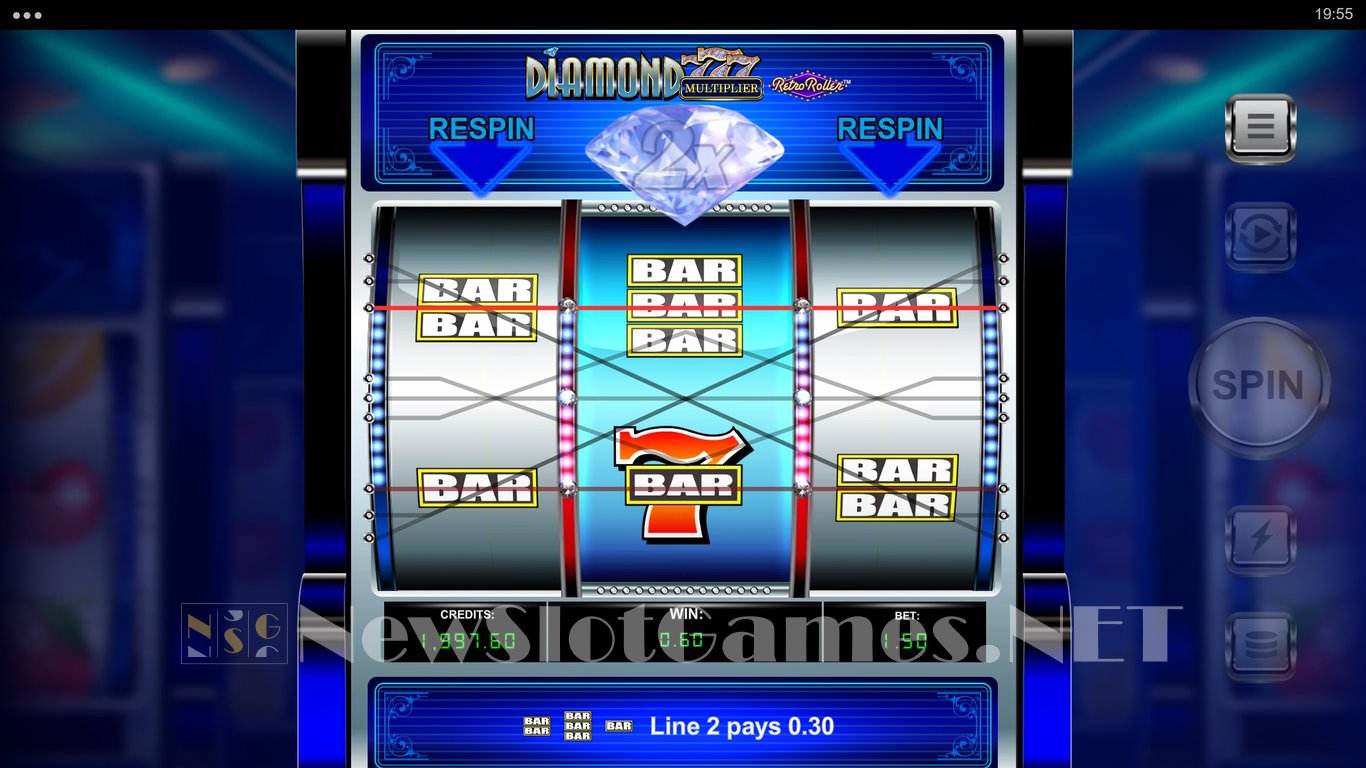 Diamond 777 Multiplier Retro Roller Slot Slot Image in Demo - pic. 3
