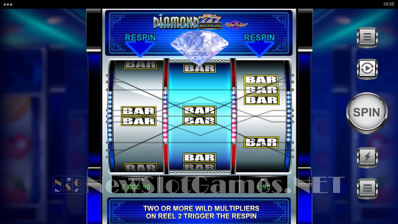 Diamond 777 Multiplier Retro Roller Slot Slot Image in Demo - pic. 6