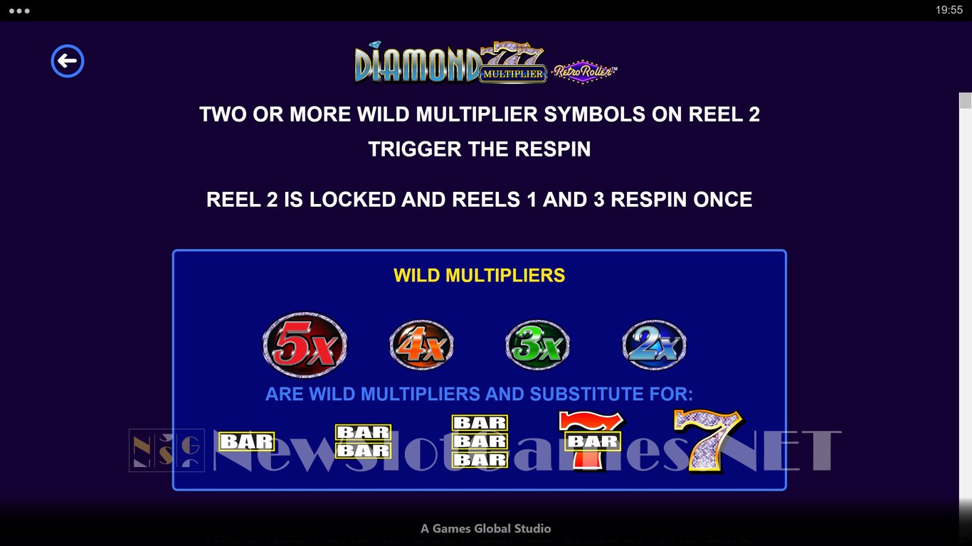 Diamond 777 Multiplier Retro Roller Slot Slot Image in Demo - pic. 8