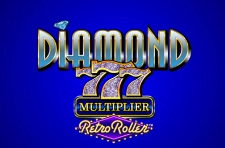 Diamond 777 Multiplier Retro Roller Slot Logo
