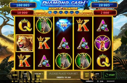 Diamond Cash Mighty Stampede Slot Logo