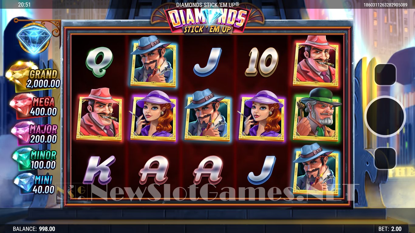 Diamonds Stick Em Up Slot Demo Image