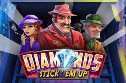 Diamonds Stick Em Up Slot Logo