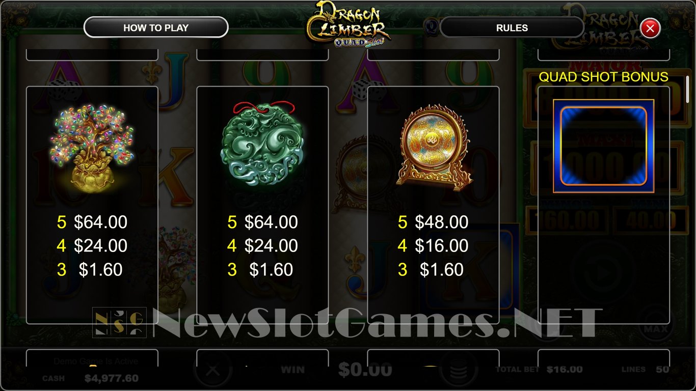 Dragon Climber Quad Shot Slot Slot Image in Demo - pic. 6