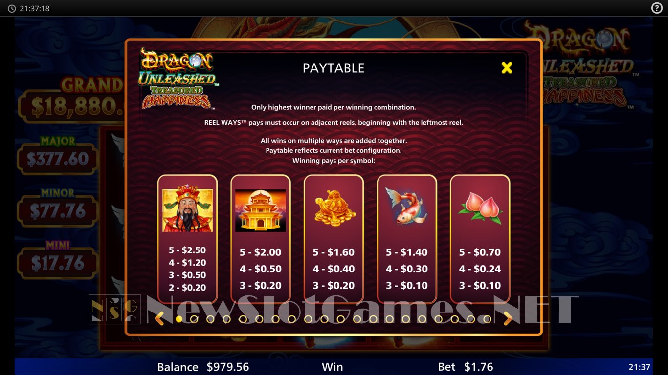 Dragon Unleashed Treasured Happiness Slot Slot Image in Demo - pic. 8