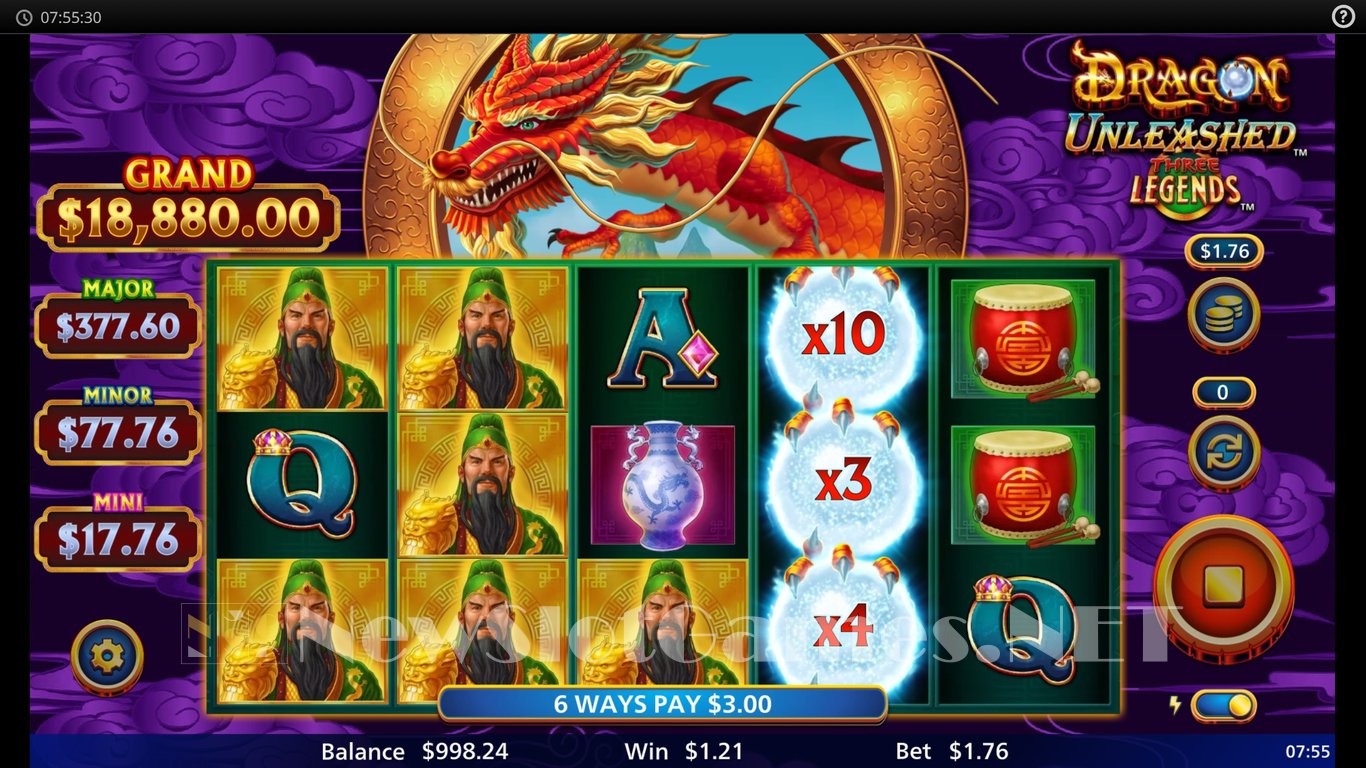 Dragon Unleashed Three Legends Slot Demo Image