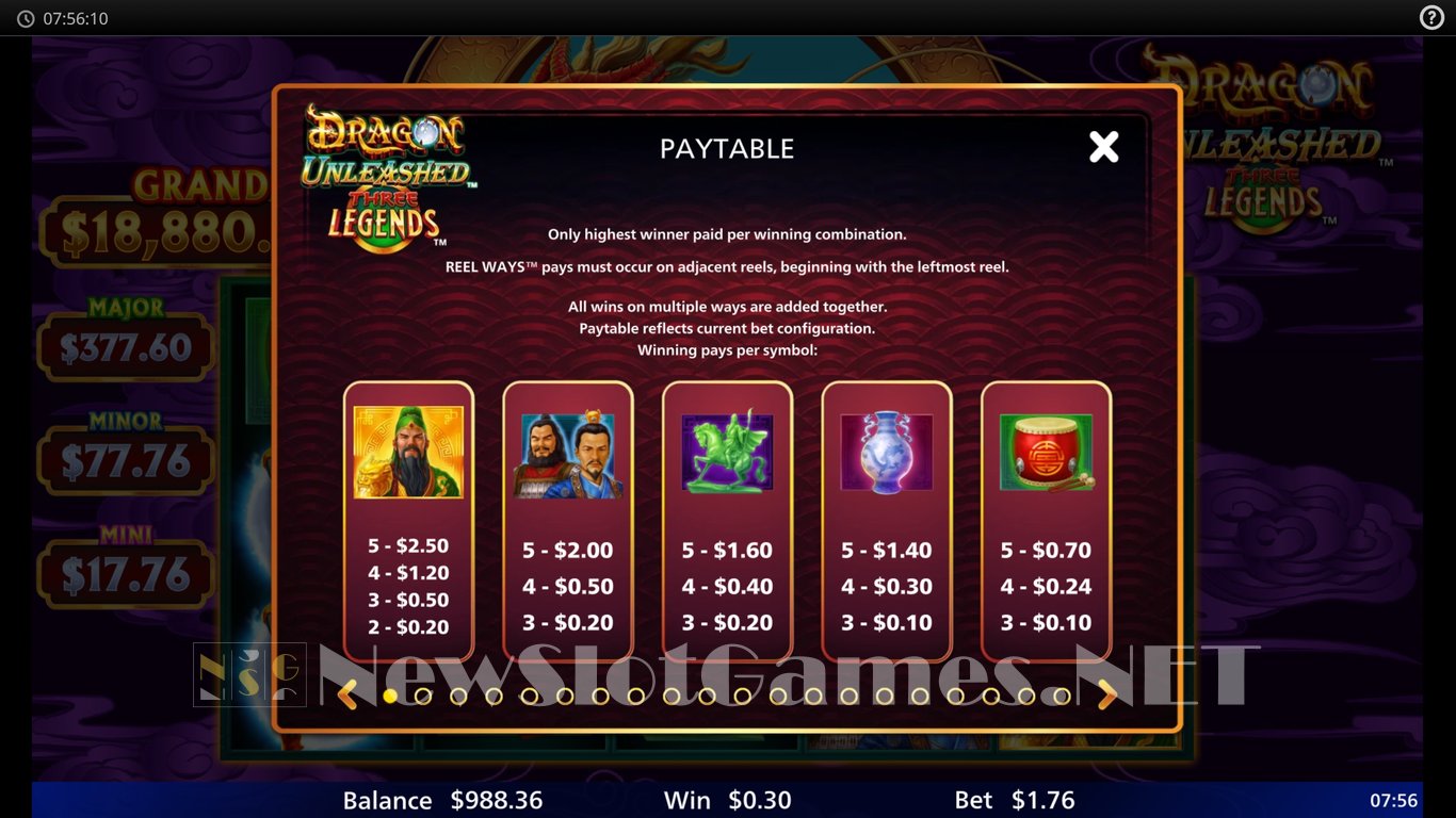 Dragon Unleashed Three Legends Slot Slot Image in Demo - pic. 6