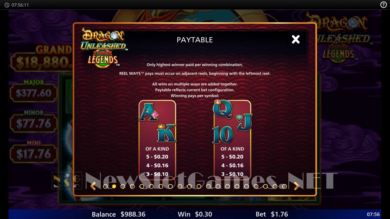 Dragon Unleashed Three Legends Slot Slot Image in Demo - pic. 7