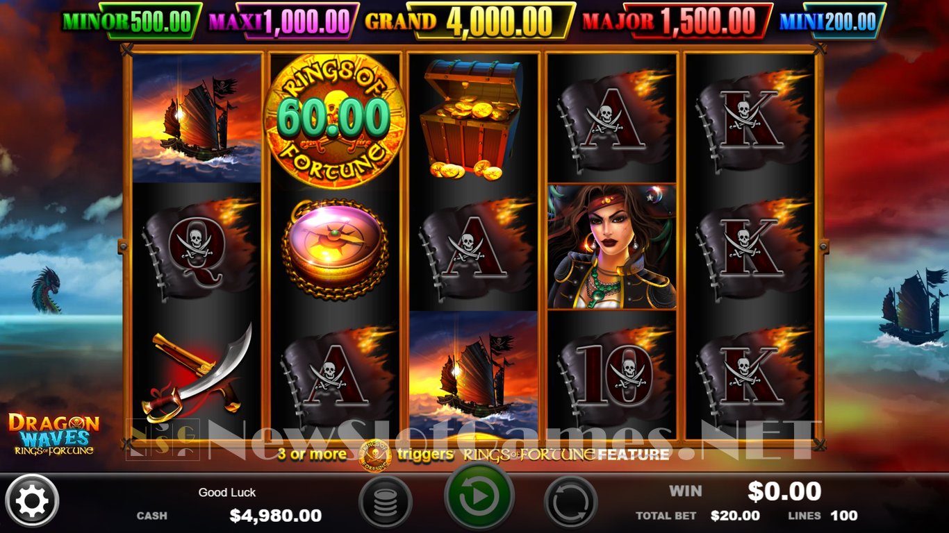 Dragon Waves Rings of Fortune Slot Demo Image