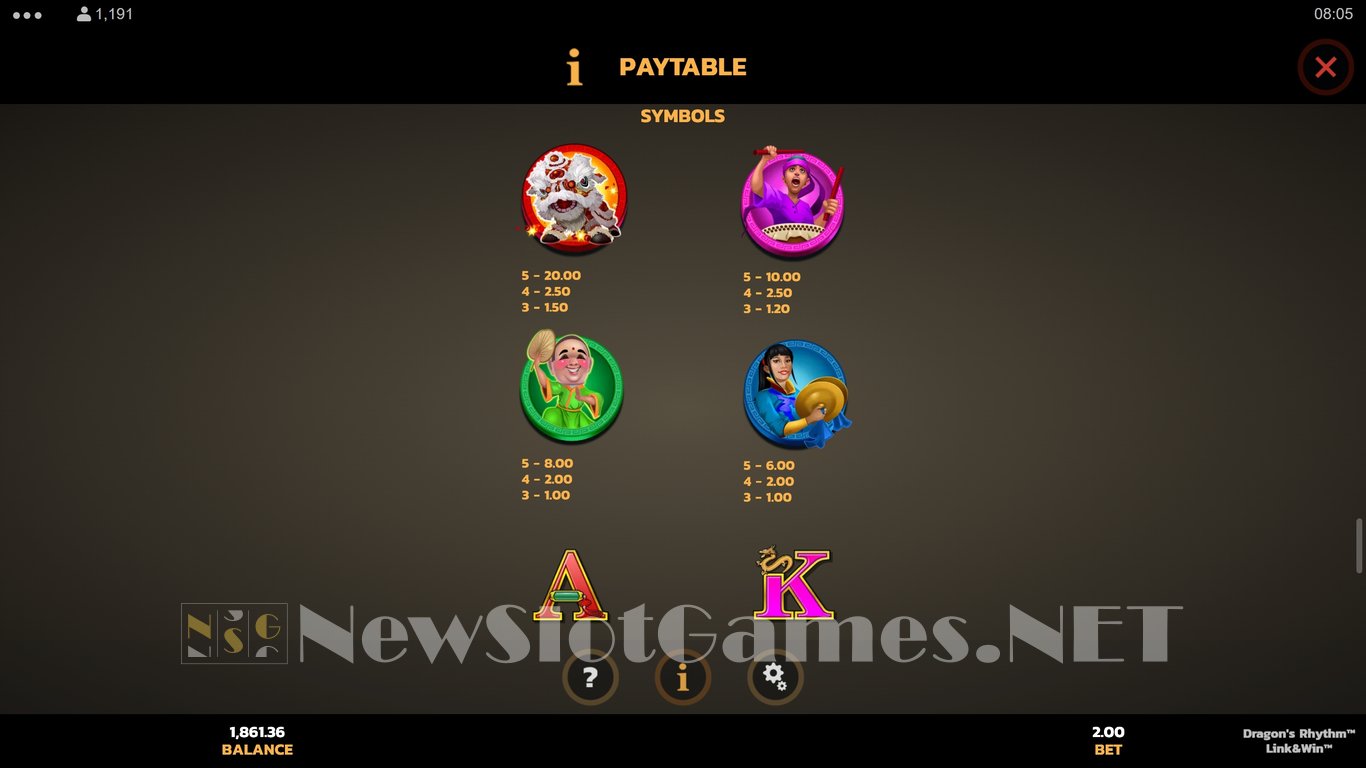 Dragons Rhythm Link & Win Slot Slot Image in Demo - pic. 12