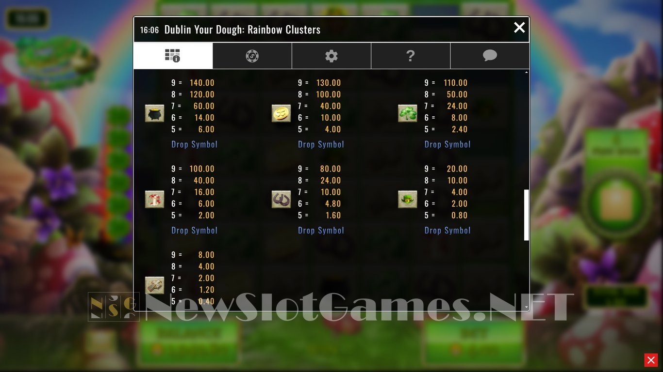 Dublin Your Dough Rainbow Clusters Slot Slot Image in Demo - pic. 10