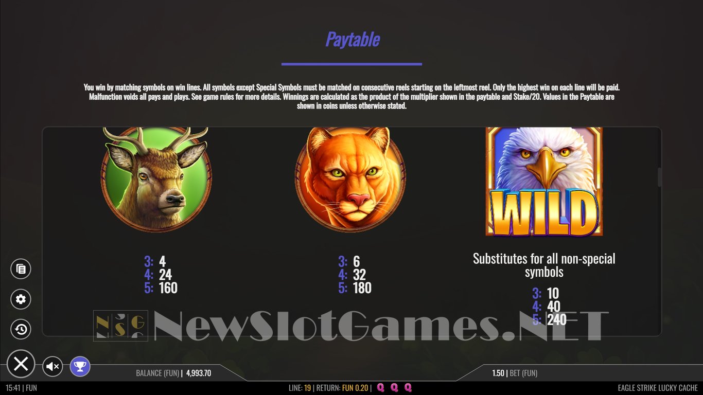 Eagle Strike Lucky Cache Slot Slot Image in Demo - pic. 8