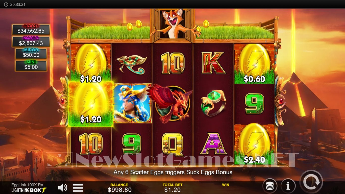 Egglink 100x Ra Slot Demo Image