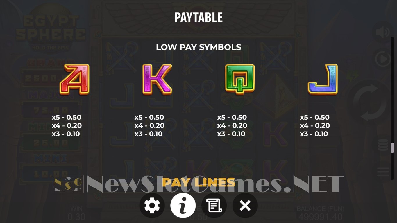 Egypt Sphere Hold The Spin Slot Slot Image in Demo - pic. 9