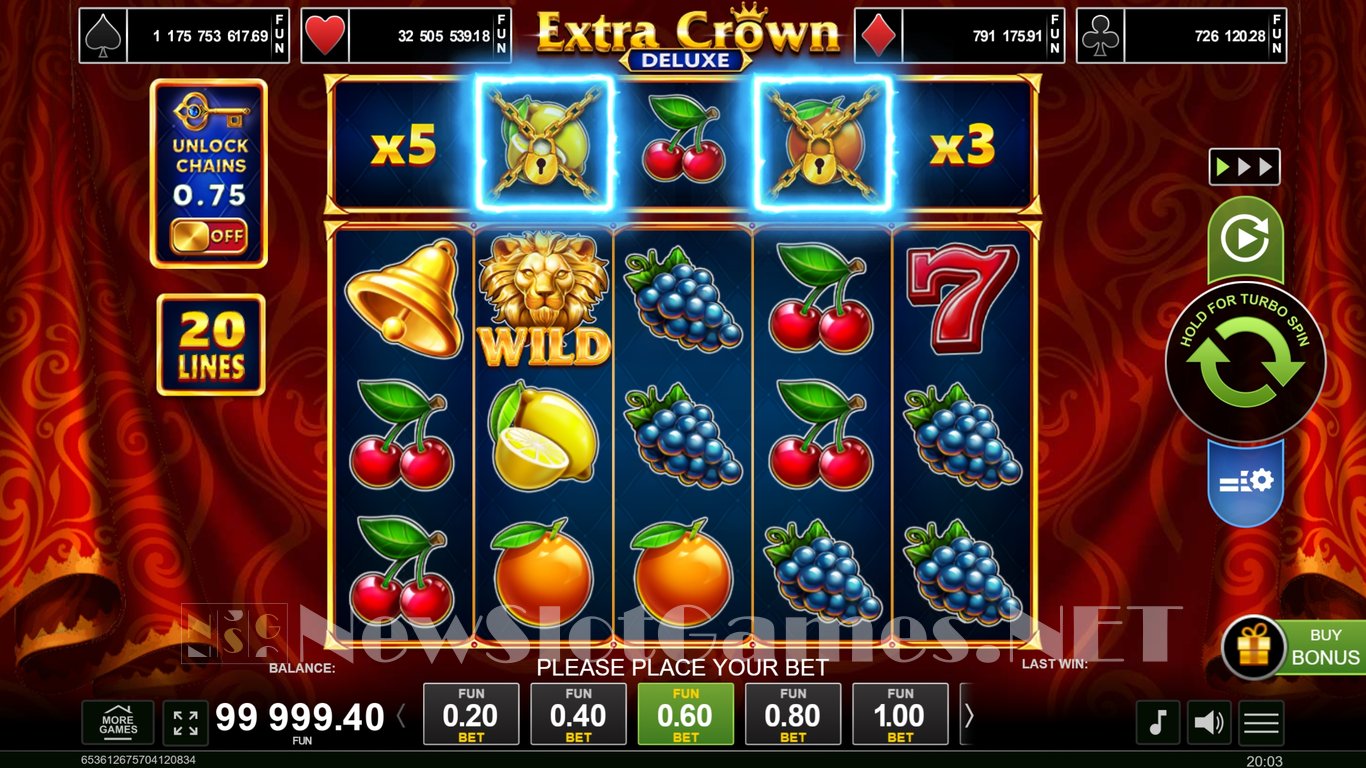 Extra Crown Deluxe Slot Demo Image