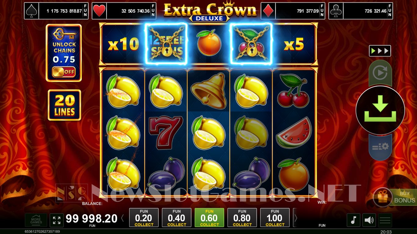 Extra Crown Deluxe Slot Slot Image in Demo - pic. 3