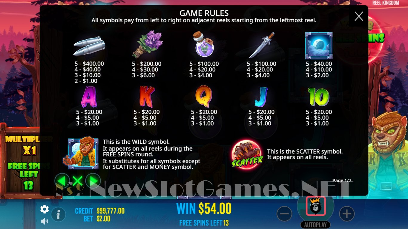 Fangtastic Freespins Slot Slot Image in Demo - pic. 12