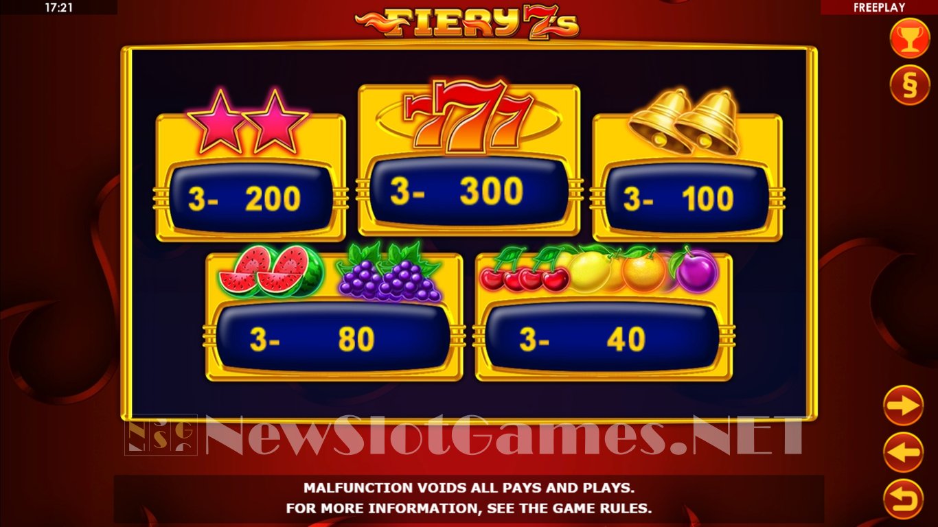 Fiery 7s Slot Slot Image in Demo - pic. 6