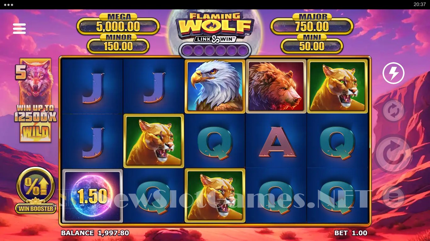 Flaming Wolf Link & Win Slot Demo Image