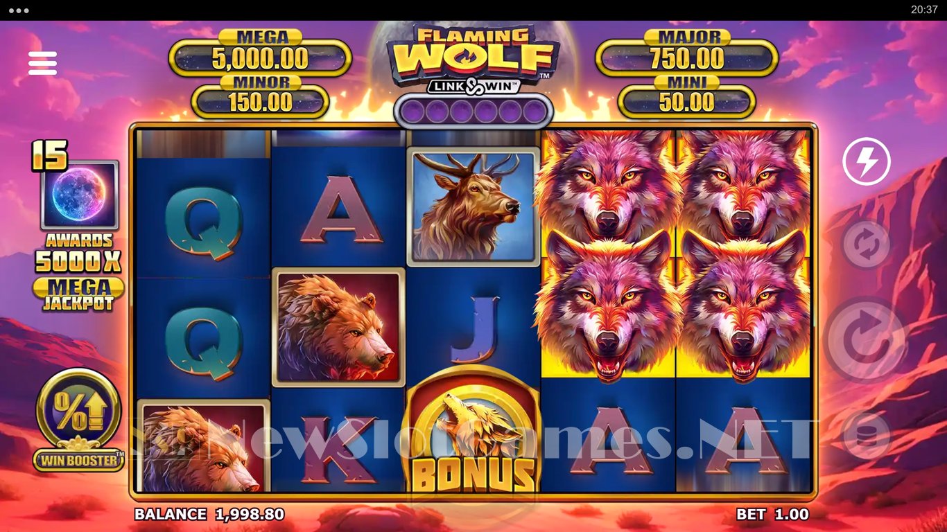 Flaming Wolf Link & Win Slot Slot Image in Demo - pic. 6