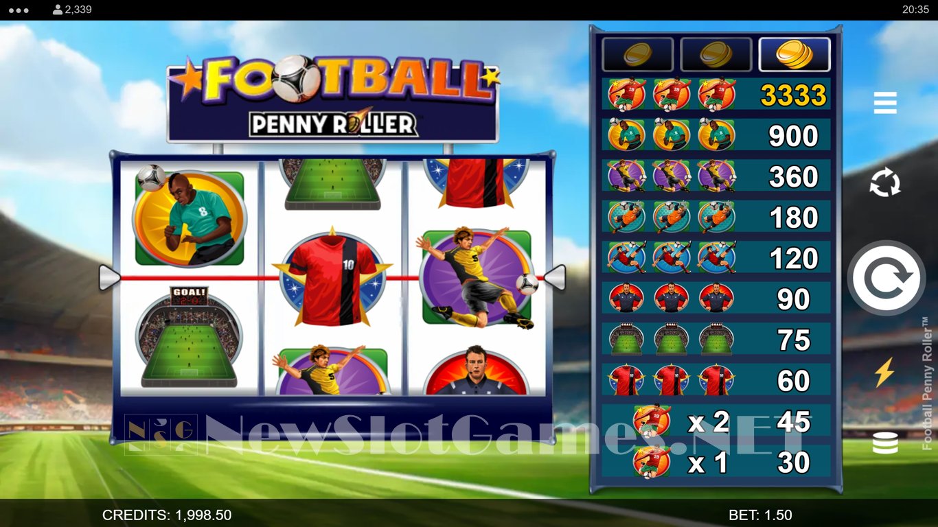 Football Penny Roller Slot Demo Image