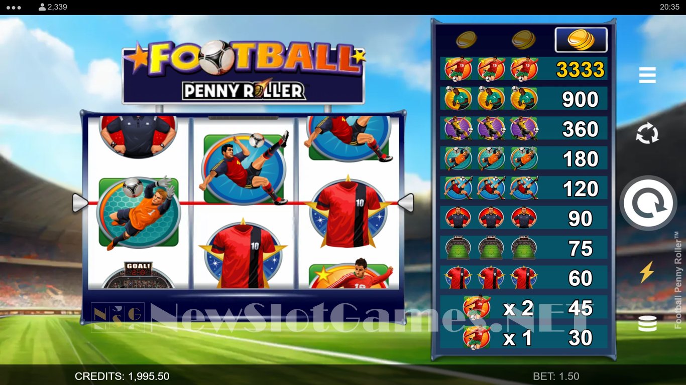Football Penny Roller Slot Slot Image in Demo - pic. 2