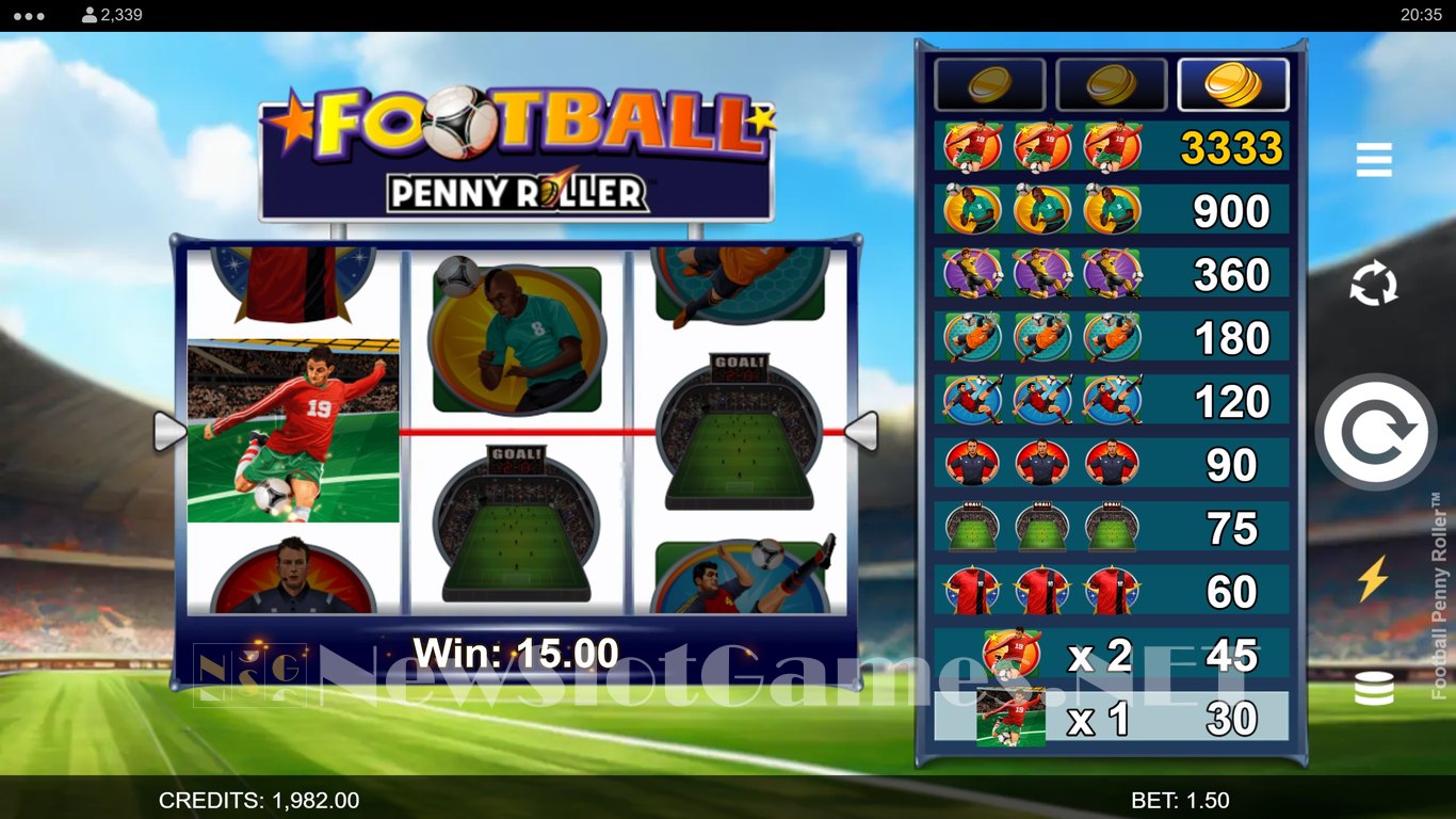 Football Penny Roller Slot Slot Image in Demo - pic. 4