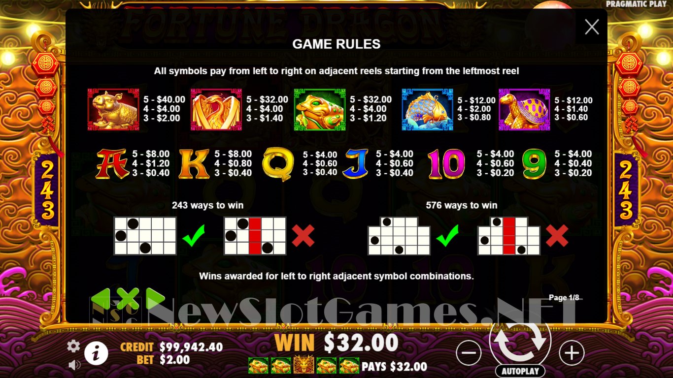 Fortune Dragon Slot Slot Image in Demo - pic. 6