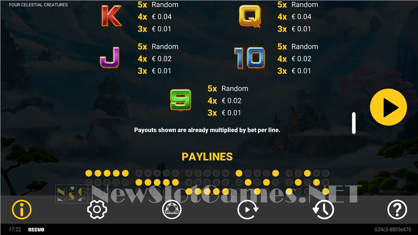 Four Celestial Creatures Slot Slot Image in Demo - pic. 9