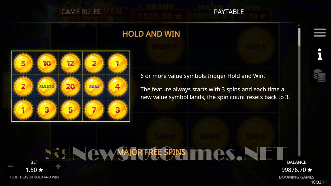Fruit Heaven Hold and Win Slot Slot Image in Demo - pic. 10