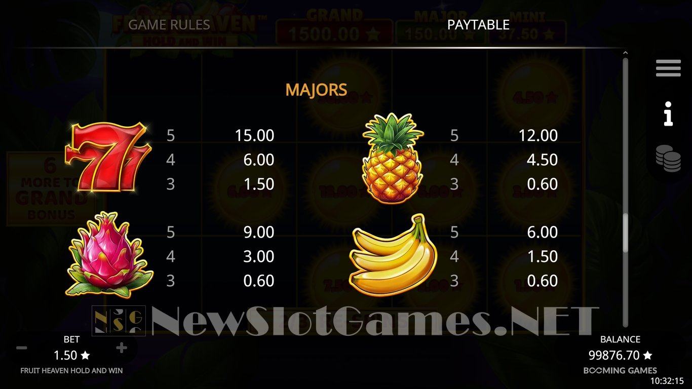 Fruit Heaven Hold and Win Slot Slot Image in Demo - pic. 11