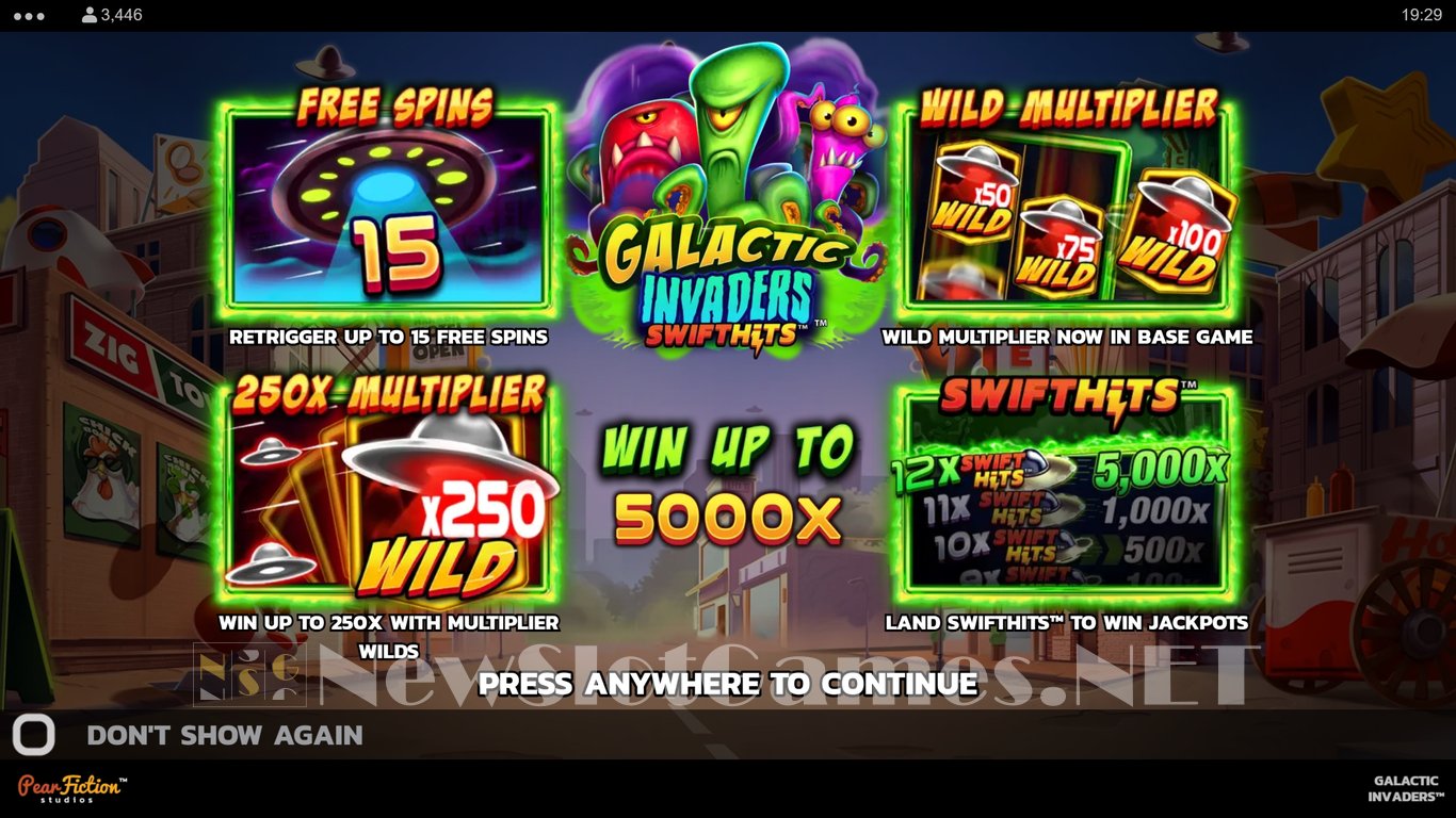Galactic Invaders Slot Demo Image