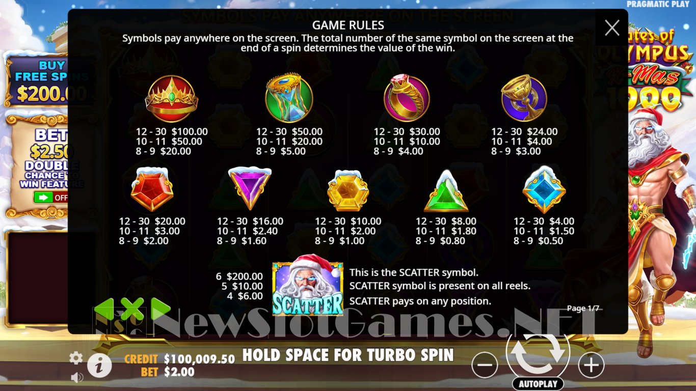 Gates of Olympus Xmas 1000 Slot Slot Image in Demo - pic. 6
