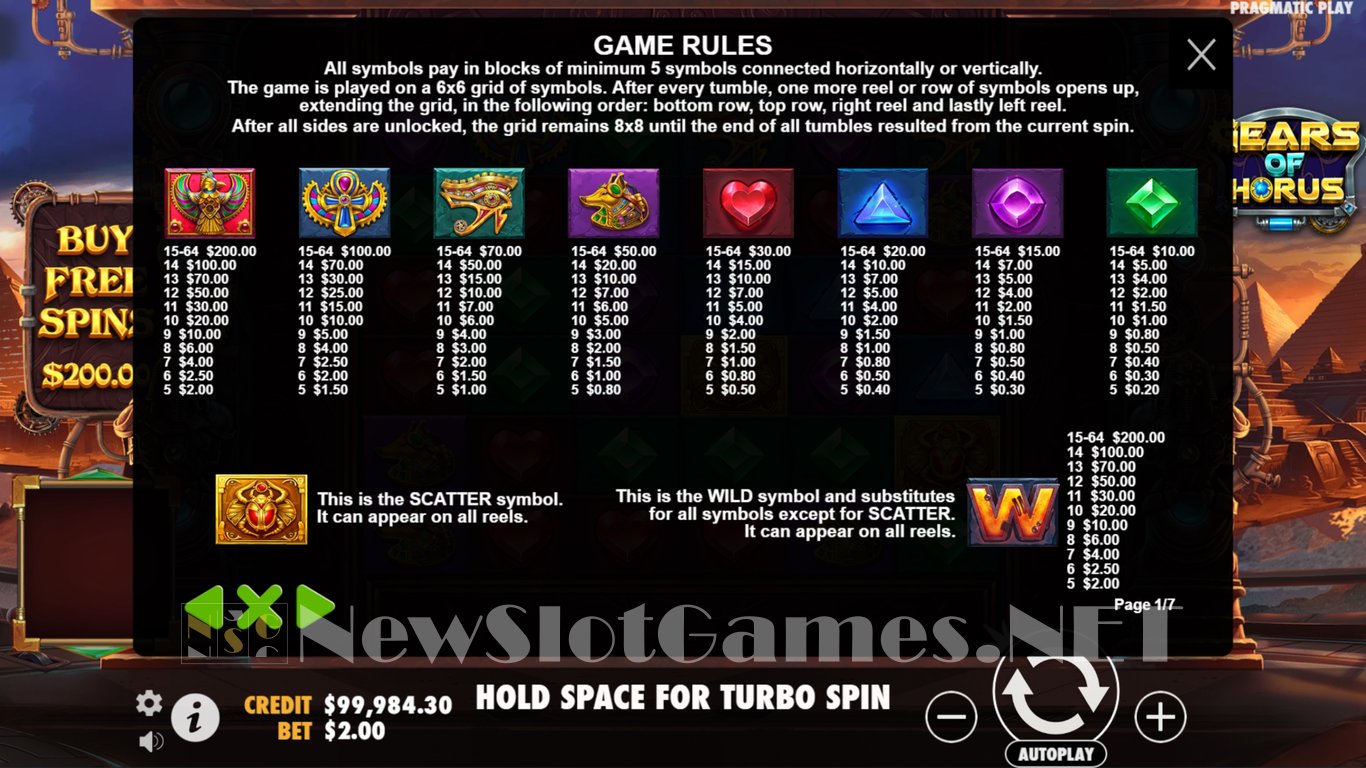 Gears of Horus Slot Slot Image in Demo - pic. 7