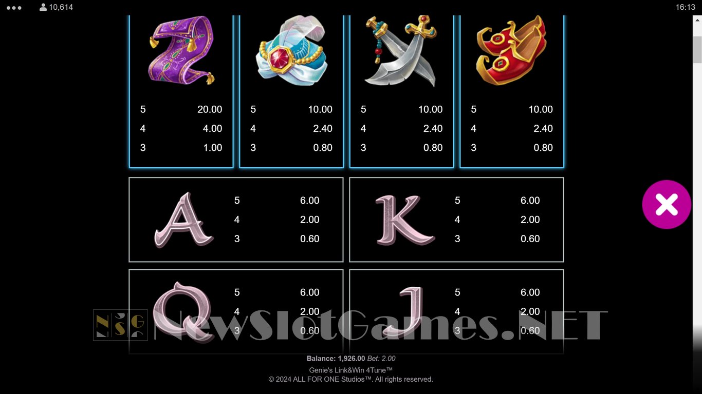 Genies Link & Win 4Tune Slot Slot Image in Demo - pic. 11