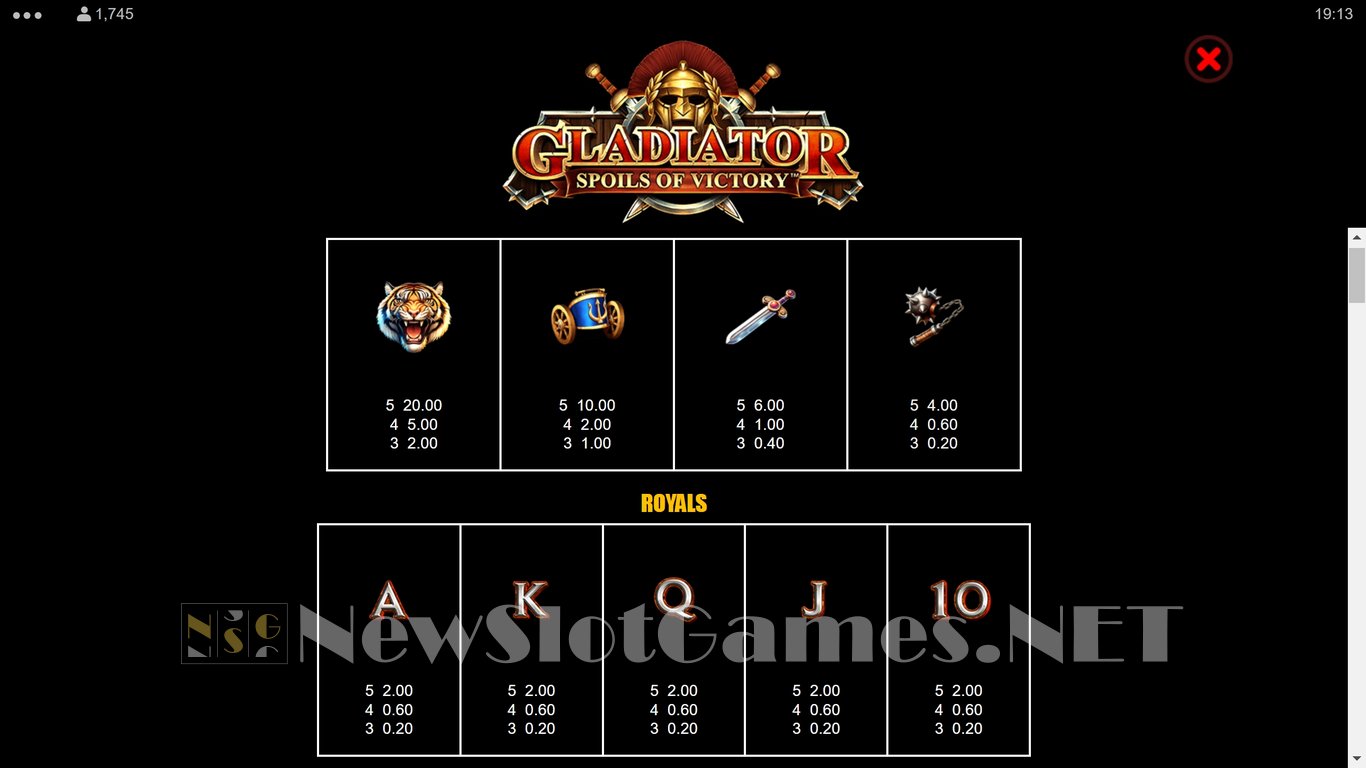 Gladiator Spoils of Victory Slot Slot Image in Demo - pic. 12