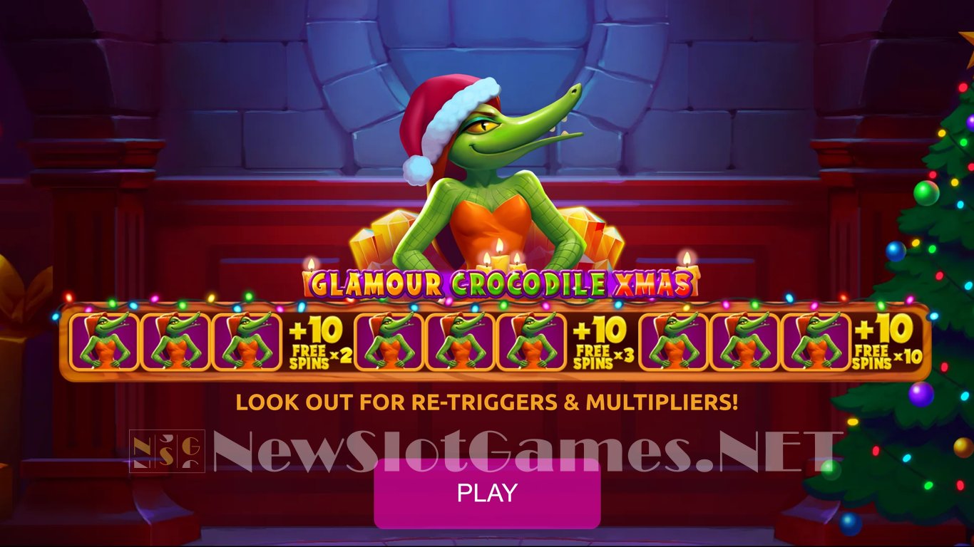 Glamour Crocodile Christmas Slot Demo Image