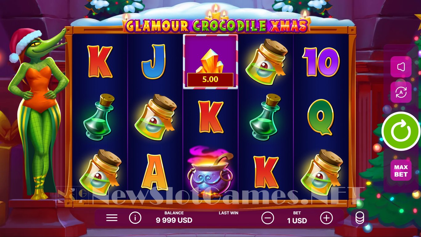Glamour Crocodile Christmas Slot Slot Image in Demo - pic. 2