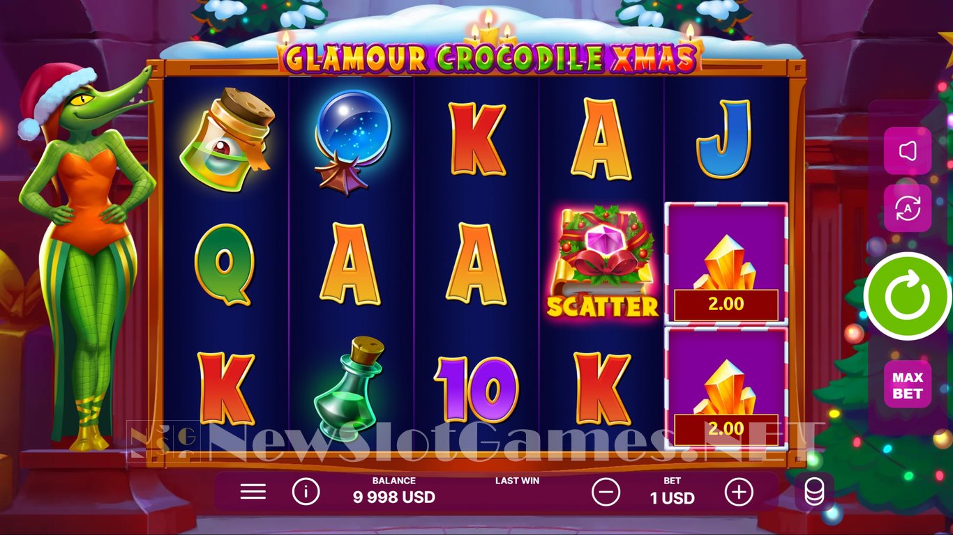 Glamour Crocodile Christmas Slot Slot Image in Demo - pic. 3